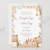 カボチャキス&ベアーハグベビーシャワー招待状 招待状 (正面)