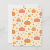 カボチャキャリッジベビーカーのベビーシャワー招待状 招待状 (裏面)