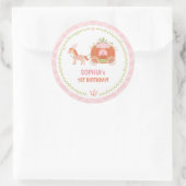 カボチャキャリッジ誕生会の好意のステッカー ラウンドシール (バッグ)