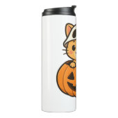 カボチャクラシックのTシャツの中のハロウィン子猫 タンブラー (回転左)