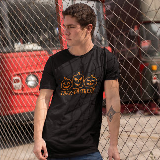 カボチャクラシックトリオ:トリートまたはトリート トライブレンドTシャツ