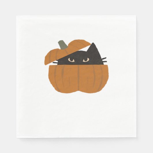 カボチャクラシックネコTシャツ_1 スタンダードランチョンナプキン (正面)