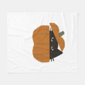 カボチャクラシックネコTシャツ_1 フリースブランケット (正面(横))