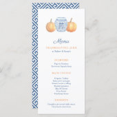 カボチャクラシックン感謝祭の青と白 メニュー (正面/裏面)