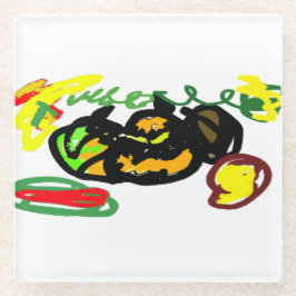 カボチャクールン ガラスコースター