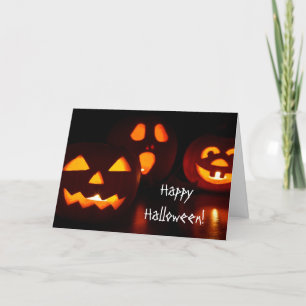 カボチャジャックOのランタンのハロウィンの挨拶状 カード