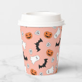 カボチャスカル幽霊ブラックキャットハロウィーンイベント 紙コップ (裏面)