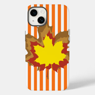 カボチャストライプ秋の葉 Case-Mate iPhone 14ケース