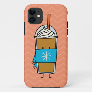 カボチャスパイスのラテのコーヒーカップの飲み物のシナモンの鞭 iPhone 11 ケース