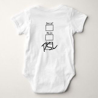 カボチャスパイスのラテの衣裳 ベビーボディスーツ