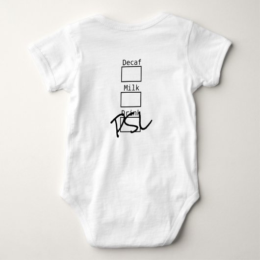 カボチャスパイスのラテの衣裳 ベビーボディスーツ (裏面)