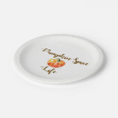 カボチャスパイスの生命水彩画の紙皿 ペーパープレート (アングル)