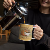 カボチャスパイスコーヒーマグ秋の金ゴールド背景 マグカップ