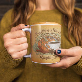 カボチャスパイスコーヒーマグ秋の金ゴールド背景 マグカップ