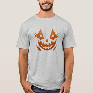 カボチャスマイル顔Tシャツ | かわいいハロウィンティー Tシャツ