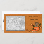 カボチャテディー・ベアの写真カード シーズンカード (正面/裏面)