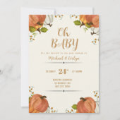 カボチャテーマベビーシャワー招待状 招待状 (正面)