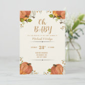 カボチャテーマベビーシャワー招待状 招待状 (スタンド正面)