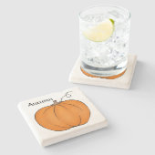 カボチャデザイン ストーンコースター (横)