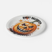 カボチャハッピーハローウィンパーティー ペーパープレート (アングル)