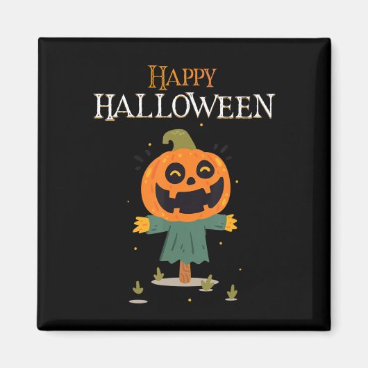 カボチャハッピーハローウィン マグネット (正面)