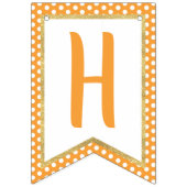 カボチャハッピーバースデーバナーボーイオレンジドット バンティングフラッグ (第2の旗)