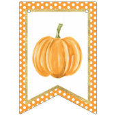 カボチャハッピーバースデーバナーボーイオレンジドット バンティングフラッグ (第1の旗)