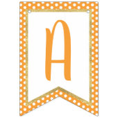 カボチャハッピーバースデーバナーボーイオレンジドット バンティングフラッグ (第3の旗)