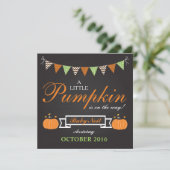 カボチャハロウィンの秋の妊娠の発表カード 案内状 (スタンド正面)