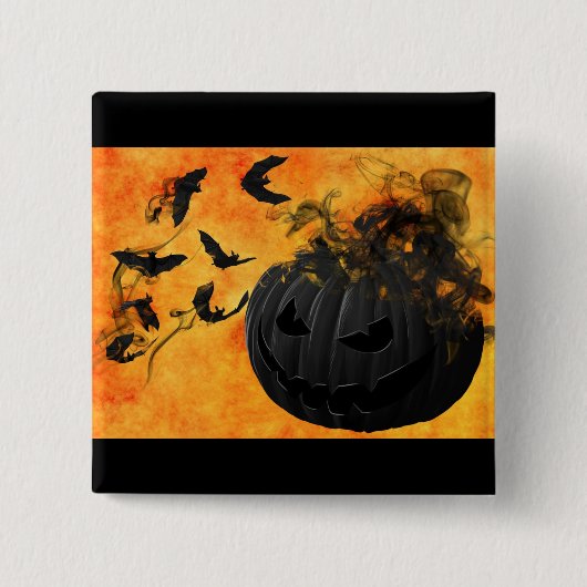 カボチャハロウィン 缶バッジ (正面)