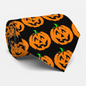 カボチャハロウィーンのカボチャのちょうちんのタイ ネクタイ (ロール)