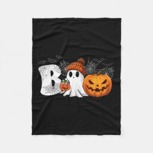 カボチャハロウィーンのカボチャのちょうちん幽霊ブハロウィンコスチューム フリースブランケット