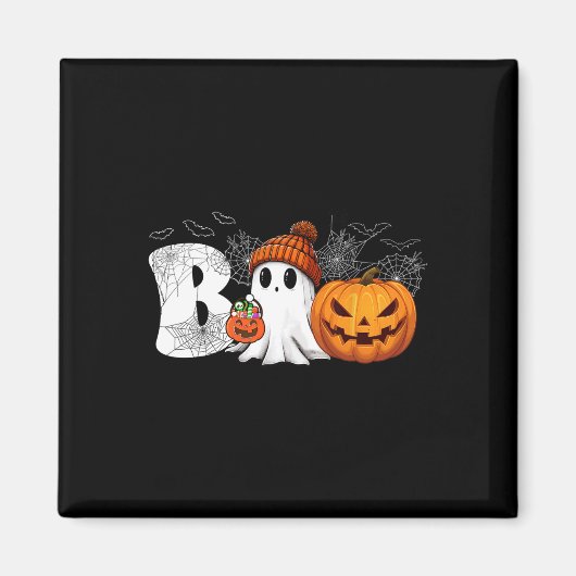 カボチャハロウィーンのカボチャのちょうちん幽霊ブハロウィンコスチューム マグネット (正面)