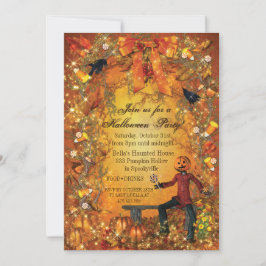 カボチャハローウィンパーティ招待状 招待状