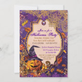 カボチャハローウィンパーティ招待状 招待状 (正面)