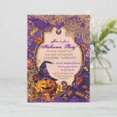カボチャハローウィンパーティ招待状 招待状 (スタンド正面)