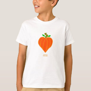 カボチャハートボーイズホワイトベーシックTシャツ Tシャツ
