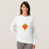カボチャハート女子長袖シャツ Tシャツ (正面フル)