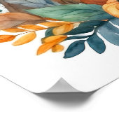 カボチャハート秋の森の壁ポスター ポスター (角)