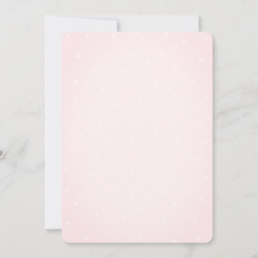 カボチャバラ水玉模様、雪片ベビーシャワー 招待状 (裏面)