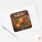 カボチャバーSqラベル スクエアシール (封筒)