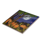 カボチャパッチのタイルの黒猫 タイル (側面)