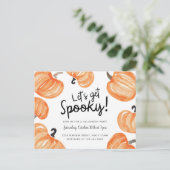 カボチャパッチのハローウィンパーティ インビテーションポストカード (スタンド正面)
