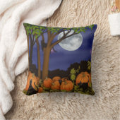 カボチャパッチの枕の黒猫 クッション (ブランケット)