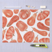 カボチャパッチ水の色パターン  薄葉紙 (クラフト)