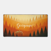 カボチャパーソナライズされたの収穫秋の収穫 デスクマット (正面)