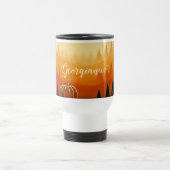 カボチャパーソナライズされたの収穫秋の収穫 トラベルマグ (中央)