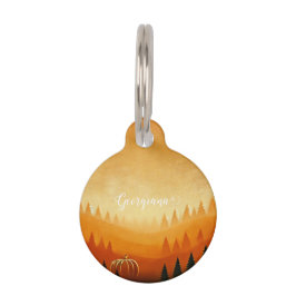 カボチャパーソナライズされたの収穫秋の収穫 ペット　ネームタグ