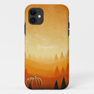 カボチャパーソナライズされたの収穫秋の収穫 iPhone 11 ケース
