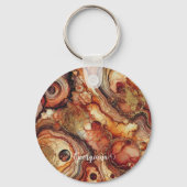 カボチャパーソナライズされたスパイス秋季アルコールインキ キーホルダー (裏面)